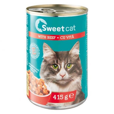 Sweet cat Nedves macskaeledel hal, 415 g
