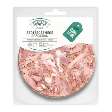 Pikok pure sertéscsemege aszpikban, 200 g