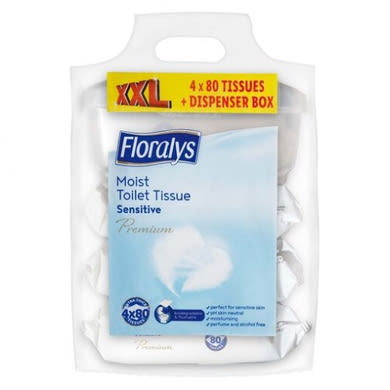 Floralys Nedves toalettpapír XXL kamilla 4x80 lap, 320 db
