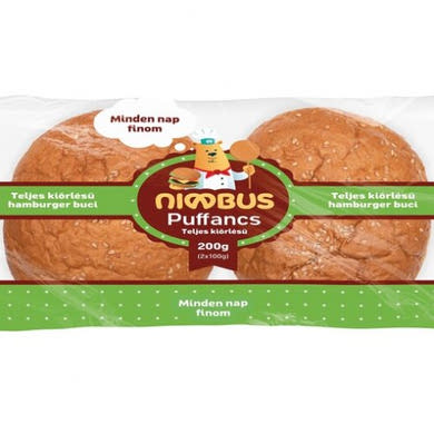 Nimbus Hamburger buci teljes kiőrlésű búzalisztből 2x100 g, 200 g