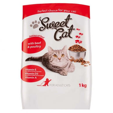 Sweet cat Macska száraztáp baromfival és marhával, 1 kg