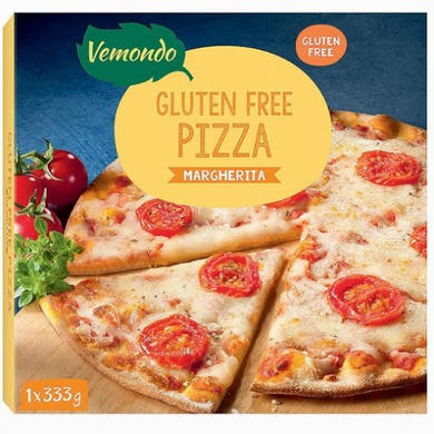 Vemondo gluténmentes pizza margherita, fagyasztott, 333 g