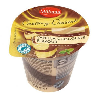 Milbona csavart puding vaníliával és csokival