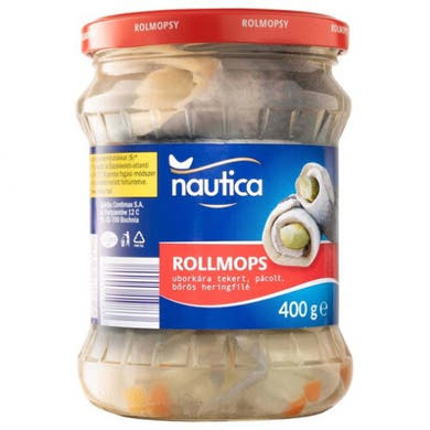 Nautica pácolt Hering Rollmops, 400 g/ 220 g