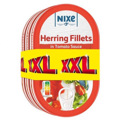 Nixe Heringfilé paradicsomszószban XXL 3x200 g, 600 g