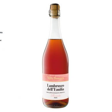 Villa bonaga Lambrusco dell'Emilia felédes olasz rosé 8%, 0,75 L