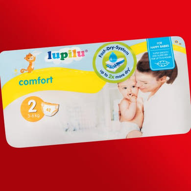 Lupilu Mini pelenka, nedvszívó csatorna, 2-es, 4-8 kg, 42 db