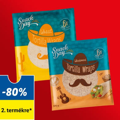 Snack Day Tortilla Wraps natúr, 370 g