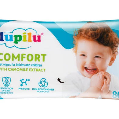 LUPILU Baba törlőkendő nedves, comfort, 80 db