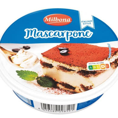 Milbona Mascarpone zsírdús friss sajt, 250 g