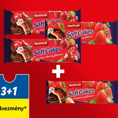 Tastino Zselés piskótatallér epres töltelékkel, 150 g