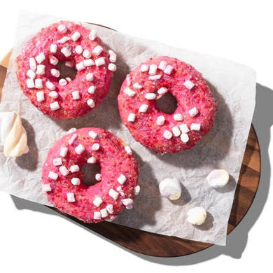 Marshmallow fánk eper ízű, 56 g
