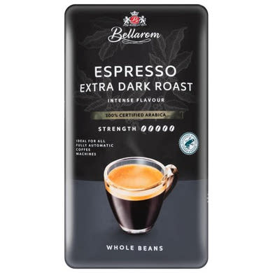 Bellarom Espresso Extra dark roast, szemes pörkölt kávé 1 kg