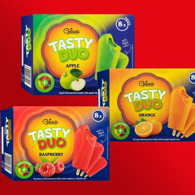 Gelatelli Pálcikás vizes jégkrém töltelékkel, almás szósszal 8x70 ml, 560 ml