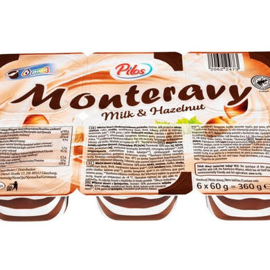 Pilos Monteravy mogyorós tejdesszert 6x60g, 360 g