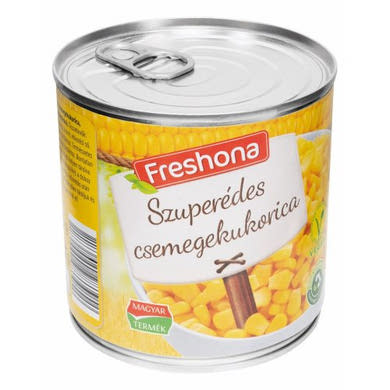 Freshona Szuperédes morzsolt csemegekukorica 340 g / 285 g