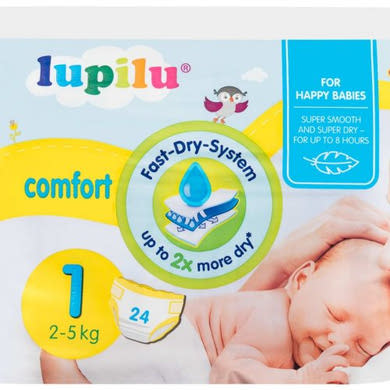 Lupilu újszülött pelenka 2-5 kg, 24 db