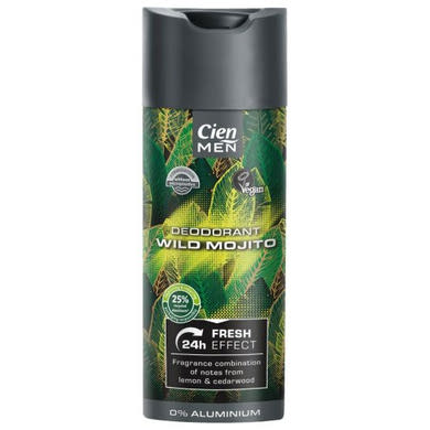 Cien MEN dezodor spray wild mojito 0% alumínium, 200 ml