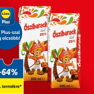 Őszibarack ital, vegán 25%, 500 ml