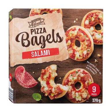 Trattoria Alfredo Mini pizza bagels, gyorsfagyasztott margarita, 270 g