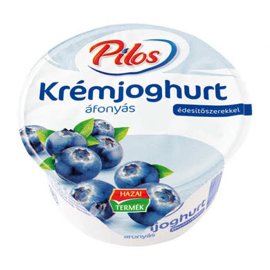 Pilos Gyümölcsös krémjoghurt cukormetes és édesítőszerekkel áfonyás