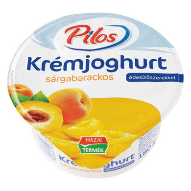 Pilos Gyümölcsös krémjoghurt cukormetes és édesítőszerekkel sárgabarackos