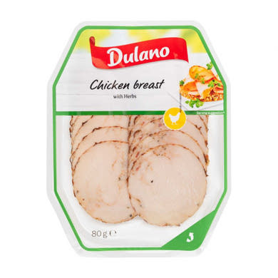 Dulano sült csirkemell sonka fűszernövényekkel, 80 g