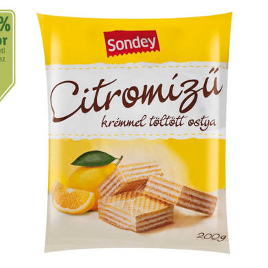 Sondey Nápolyi citromízű krémmel töltött ostya, 200 g