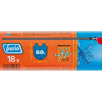 Purio Szemeteszsák 60 L, 18 db