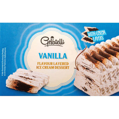 Gelatelli Réteges jégkrémtorta vaníliás, 650 ml
