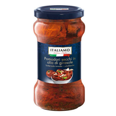 Italiamo italian style Szárított, felezett paradicsom napraforgóolajban Antipasti, 140 g
