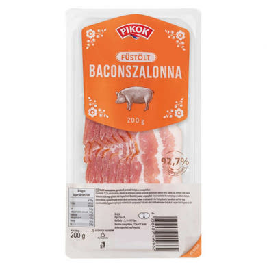 PIKOK Bacon, füstölt 200 g