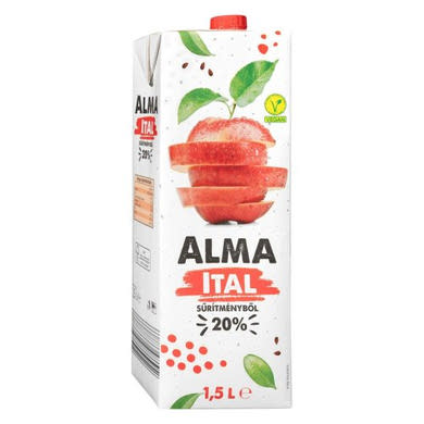 Almaital 20% gyümölcstartalommal, 1,5 L