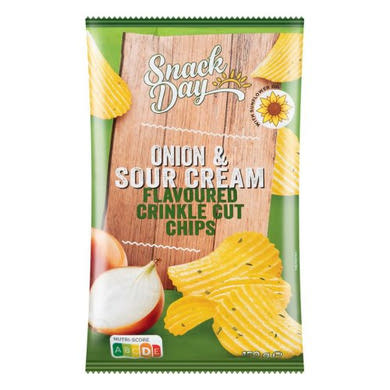 Snack Day Hullámos chips hagymás-tejfölös