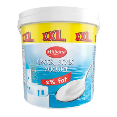 Milbona Natúr joghurt XXL 2 % zsírtartalommal, 1,1 kg
