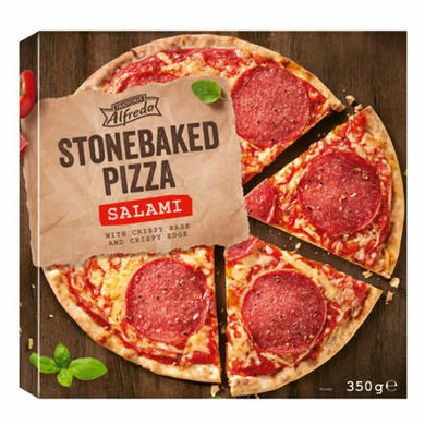 Trattoria Alfredo pizza szalámis, gyorsfagyasztott, 350 g