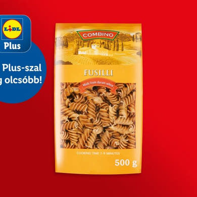 COMBINO Fusilli teljes kiőrlésű, 500 g
