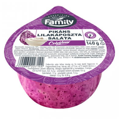 Pikáns Lilakáposzta saláta Coleslaw szósszal, 140 g