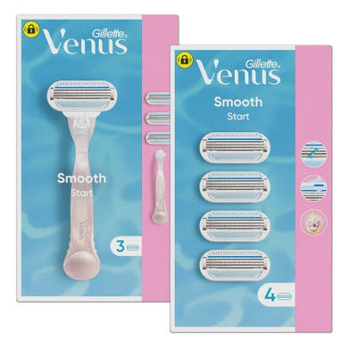 Venus Smooth start borotva + 2db borotvapenge, 1 db