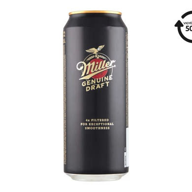 Miller Genuine Draft dobozos világos sör 4,7%, + betétdíj, 0,5 L