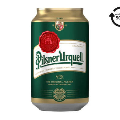 Pilsner Urquell minőségi dobozos világos sör 4,4%, + betétdíj, 0,33 L