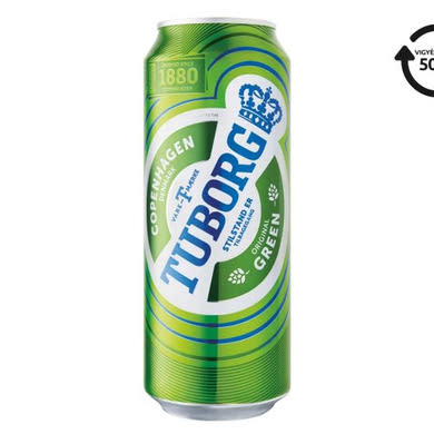 Tuborg Világos sör, dobozos, 4,6%, + betétdíj, 0,5 L