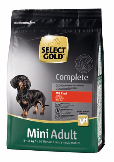 SELECT GOLD Complete kutya szárazeledel mini adult marha