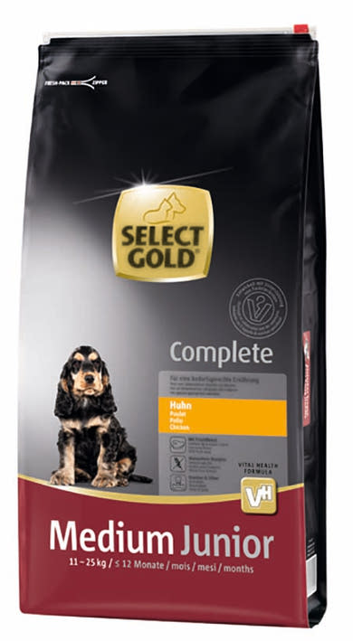 SELECT GOLD Complete kutya szárazeledel medium junior csirke