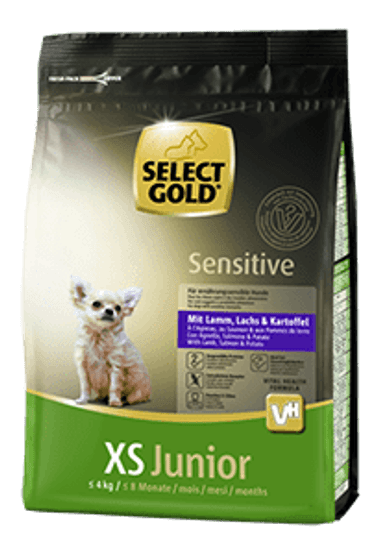 SELECT GOLD Sensitive kutya szárazeledel XS junior bárány&lazac