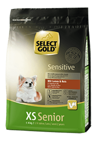 SELECT GOLD Sensitive kutya szárazeledel XS senior bárány&rizs