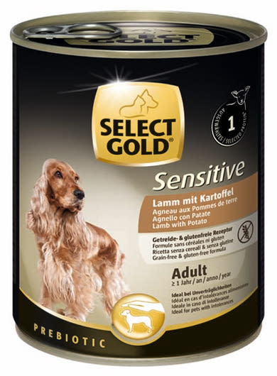 SELECT GOLD Sensitive kutya konzerv adult bárány&burgonya