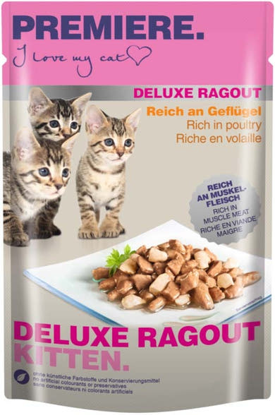 Premiere Deluxe Ragout macska tasak kitten szárnyas