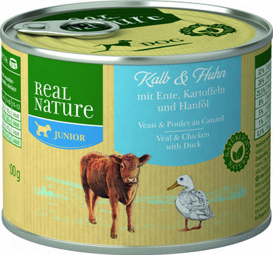 Real Nature Classic kutya konzerv junior borjú&baromfi