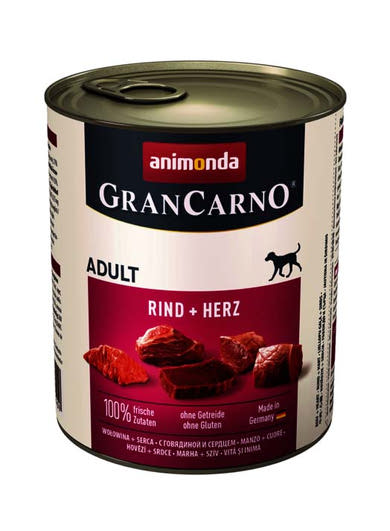 Gran Carno kutya konzerv adult marha&szív